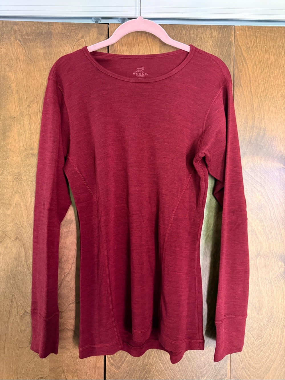 Woolx Large Red Hannah Long Sleeve Top